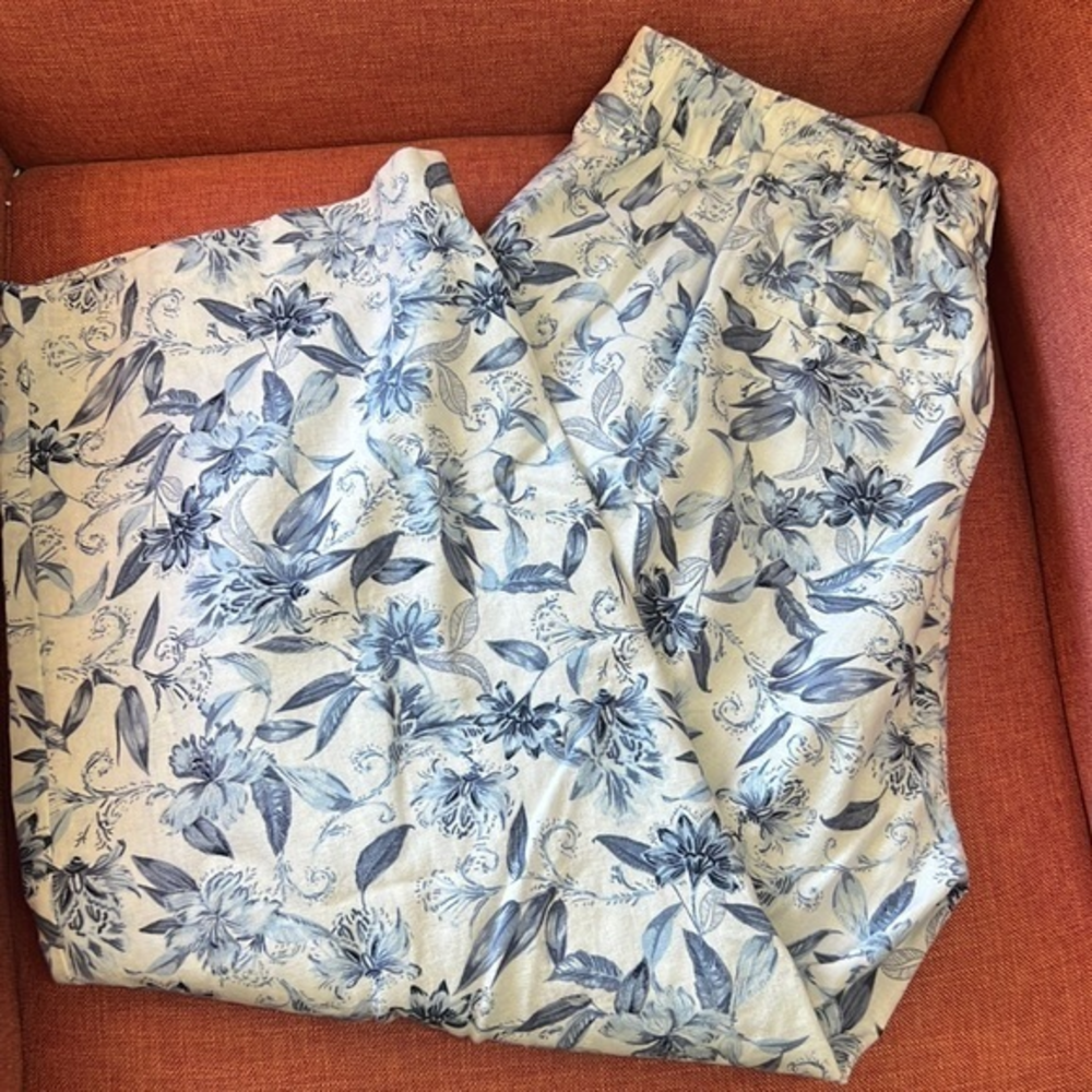CHRISTOPHER A BANKS WOMENS SIZE‎ S LINEN CROP PANTS NEW WITHOUT TAGS